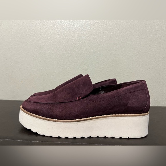 VINCE Women's Zeta Platform Loafers In Dahlia Wine Slip on Size 8.5 - Picture 7 of 9